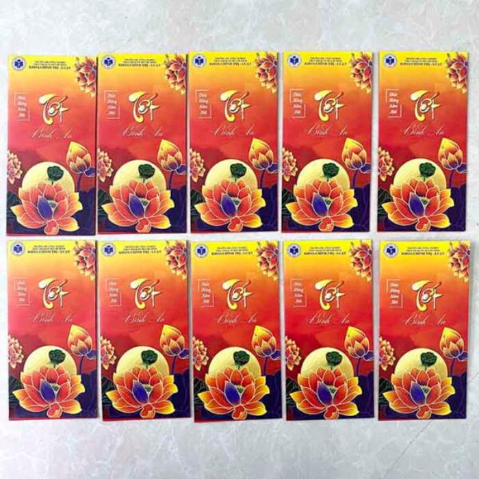 Phong bao lì xì ép kim